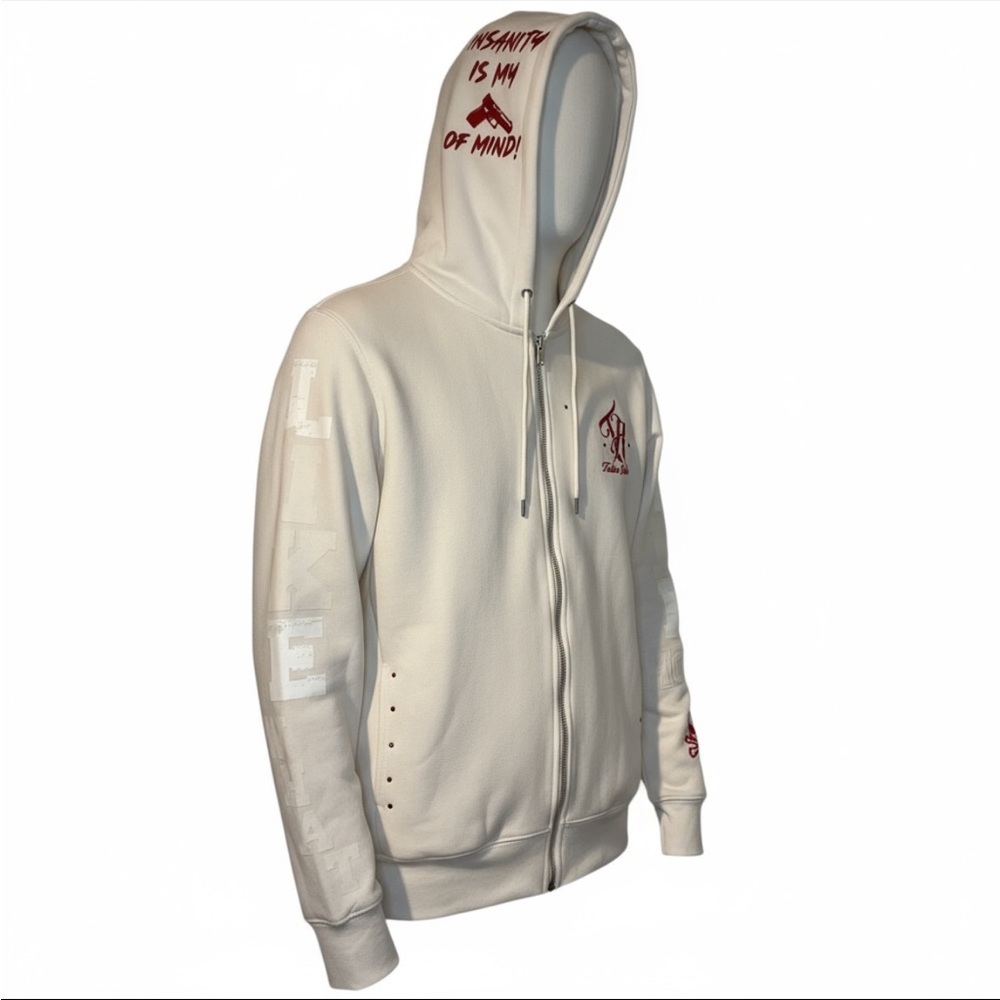 White Graphic Hoodie